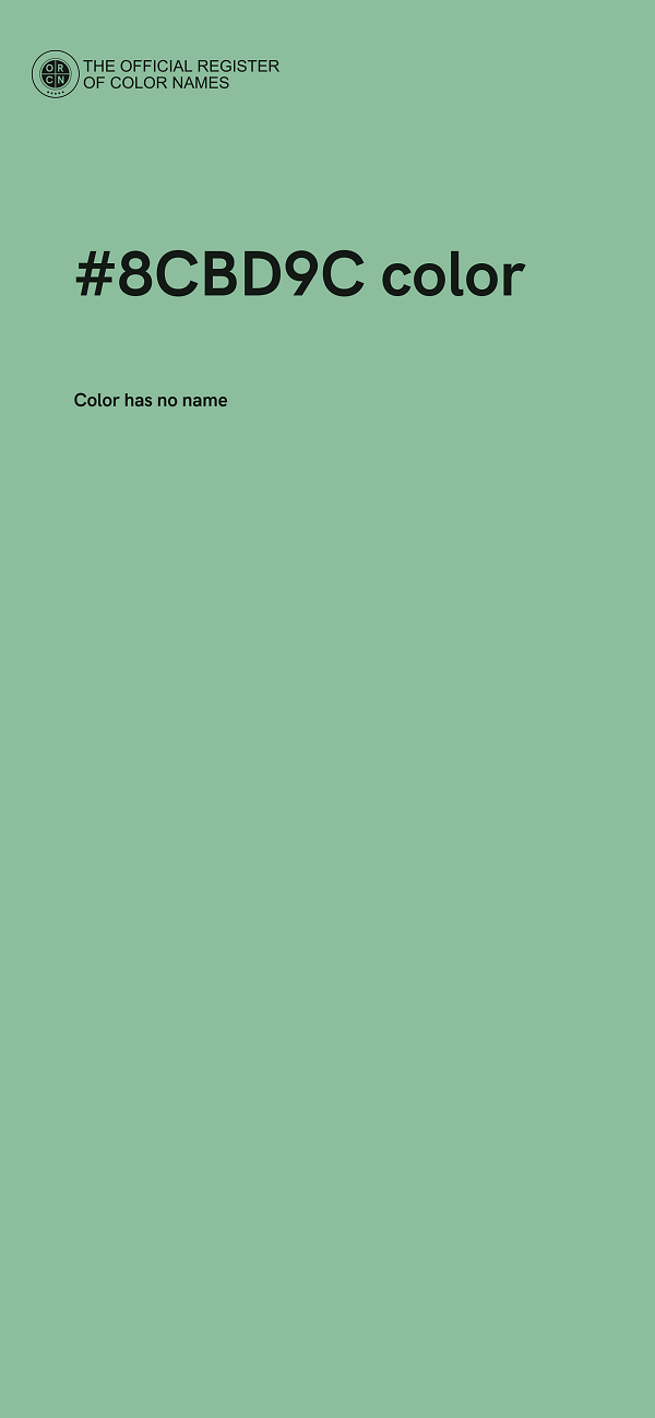 #8CBD9C color image