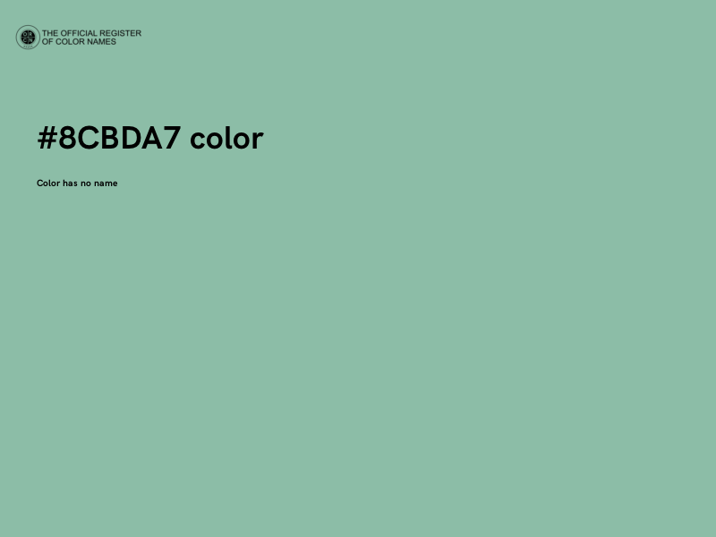 #8CBDA7 color image