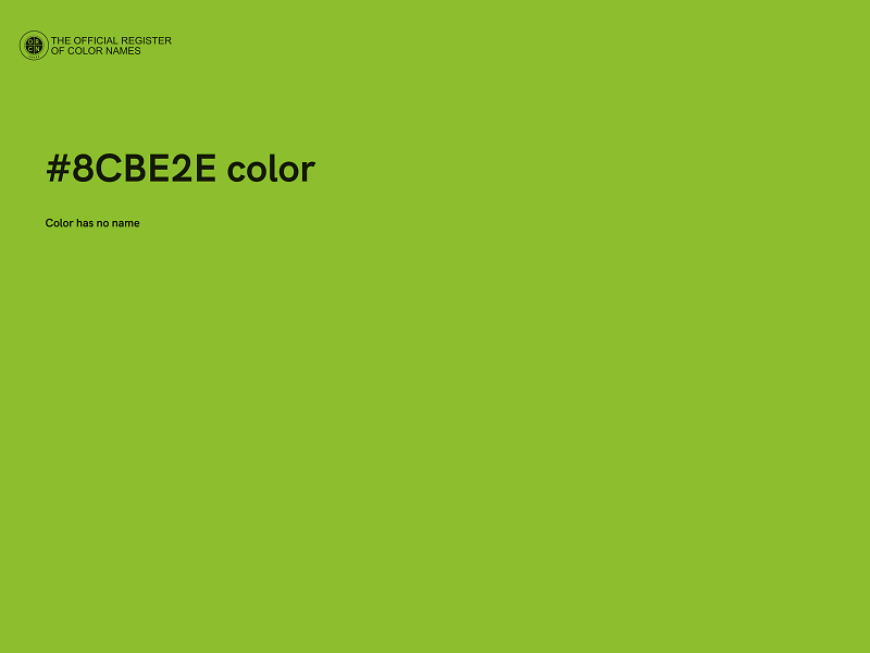 #8CBE2E color image