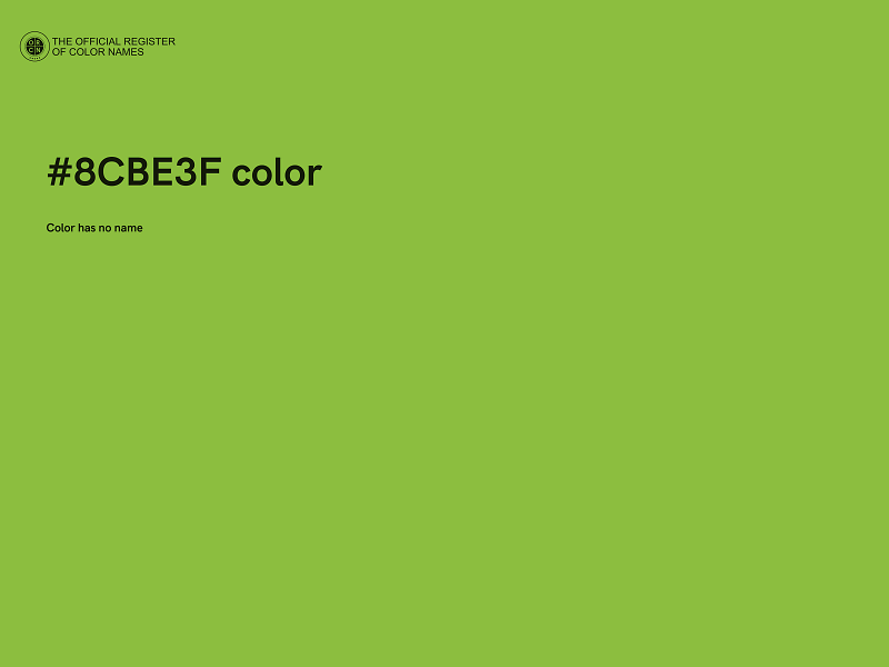 #8CBE3F color image