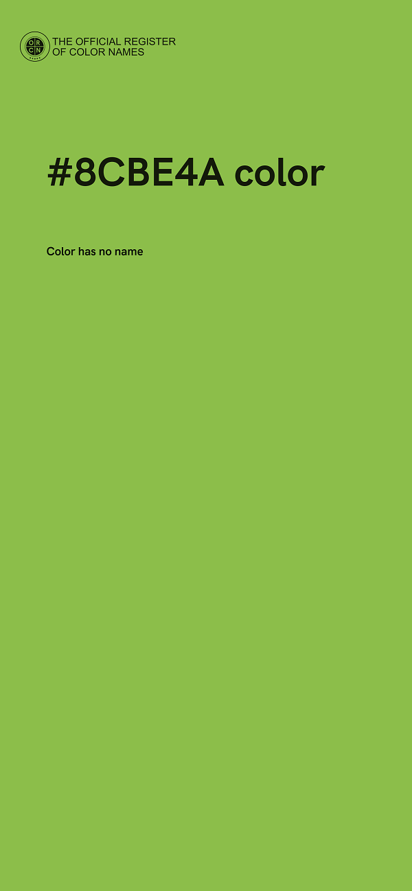 #8CBE4A color image