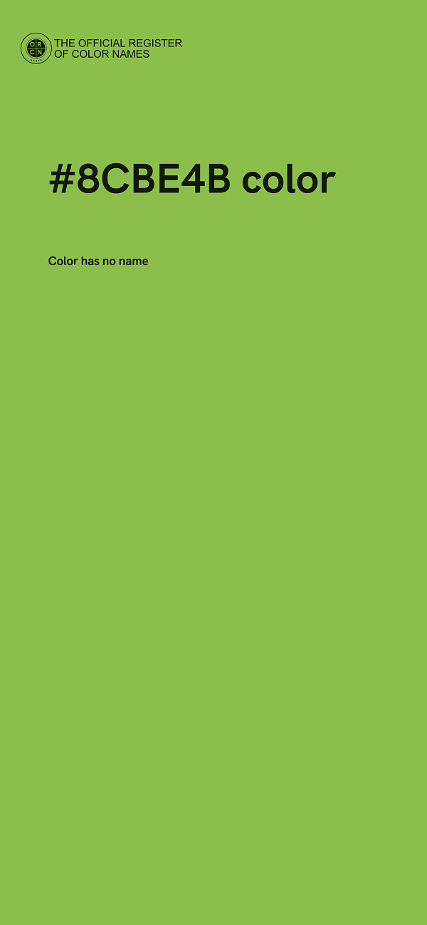 #8CBE4B color image