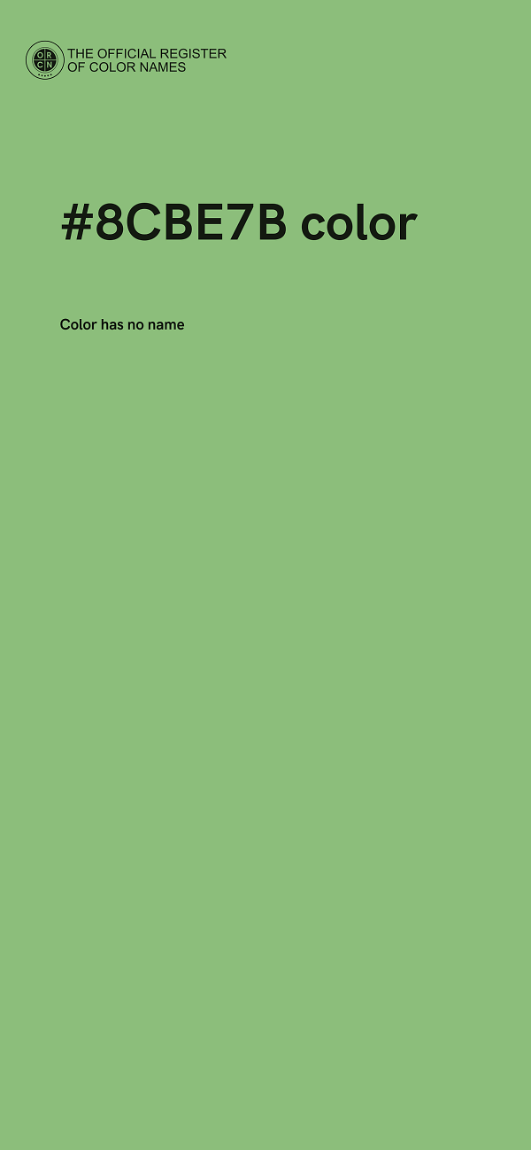 #8CBE7B color image