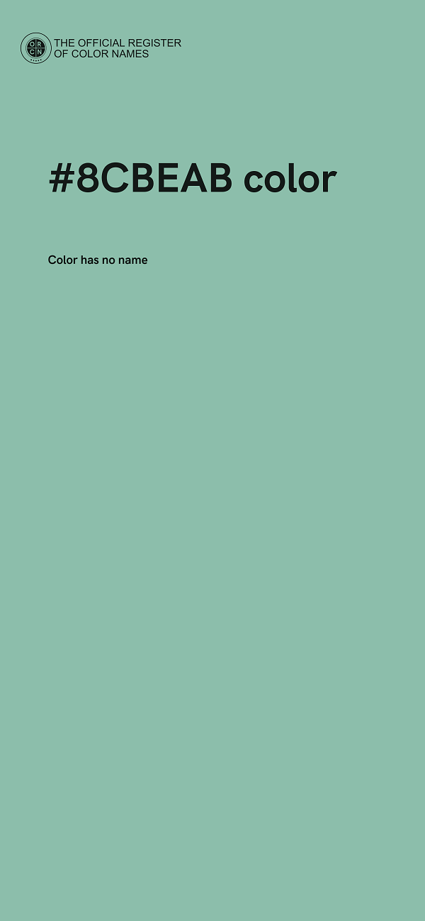 #8CBEAB color image