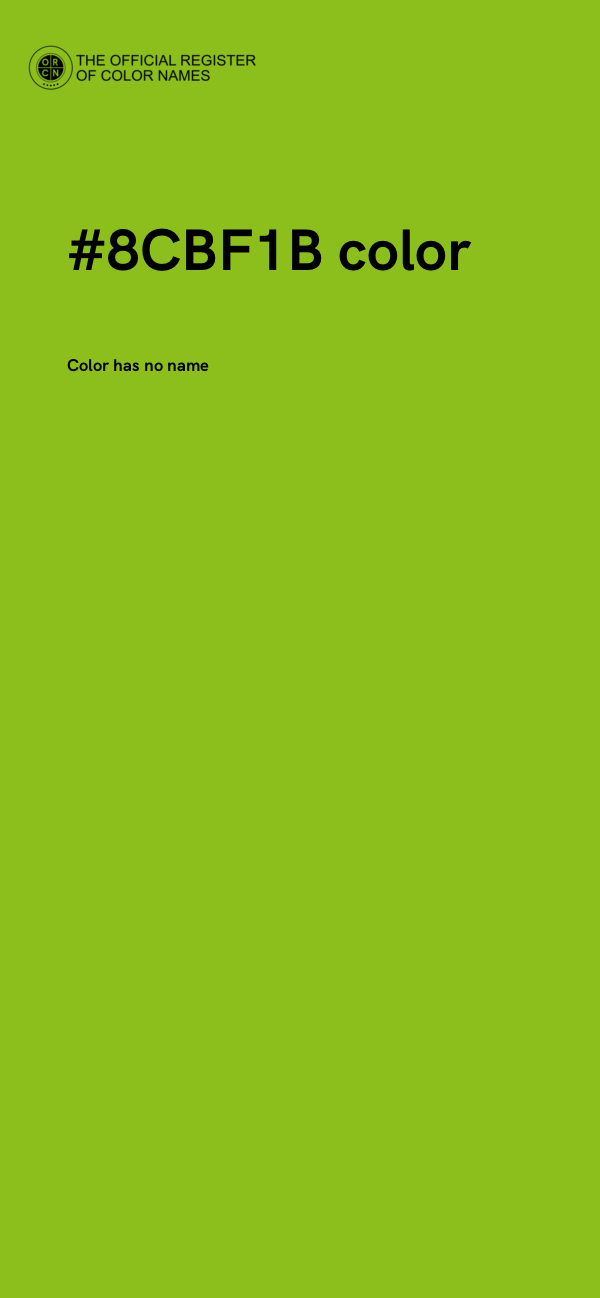 #8CBF1B color image