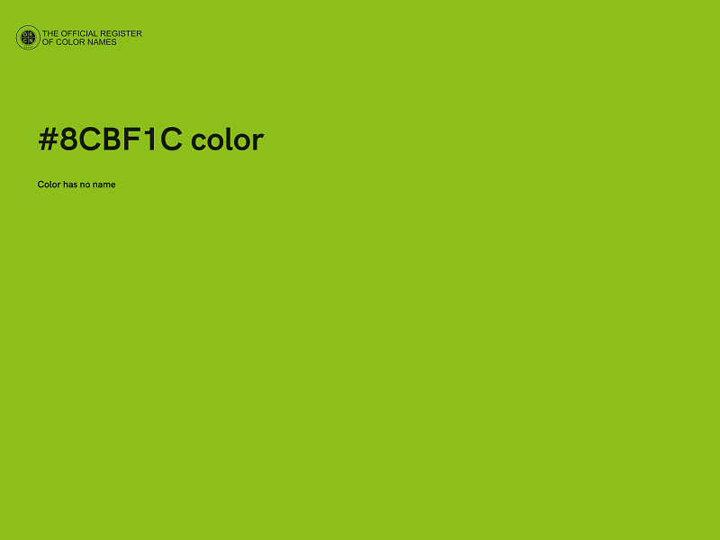 #8CBF1C color image