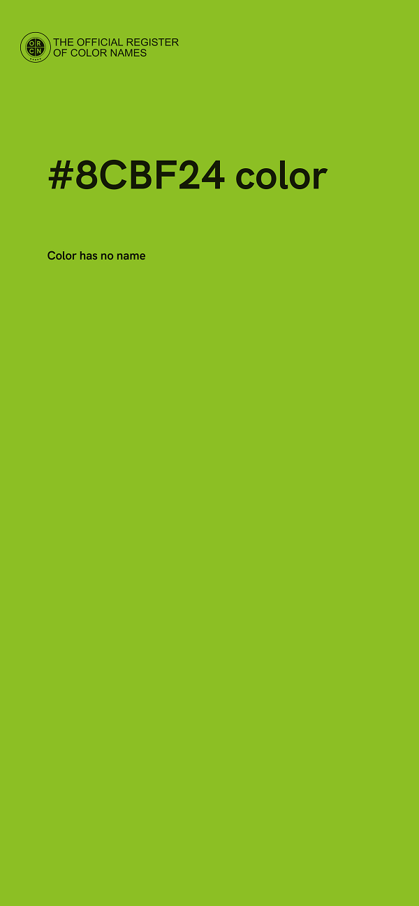 #8CBF24 color image