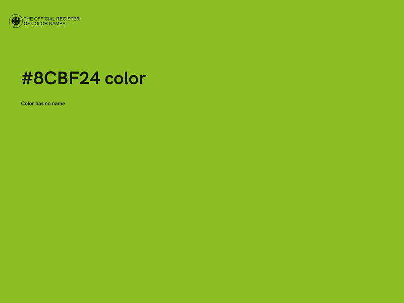 #8CBF24 color image