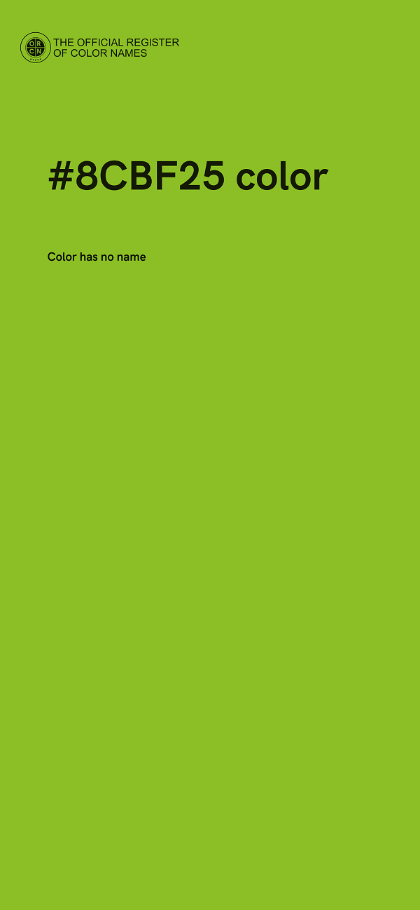 #8CBF25 color image