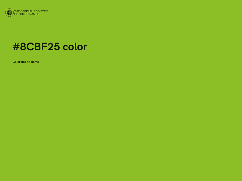#8CBF25 color image