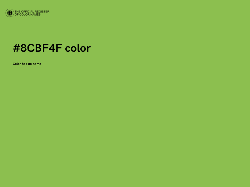 #8CBF4F color image