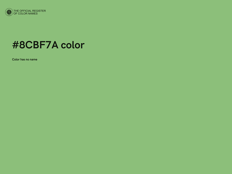 #8CBF7A color image