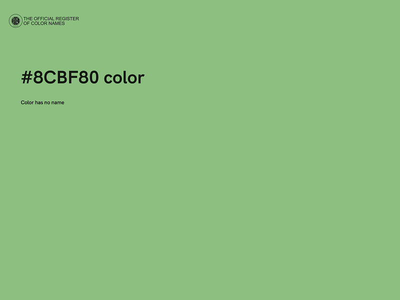 #8CBF80 color image