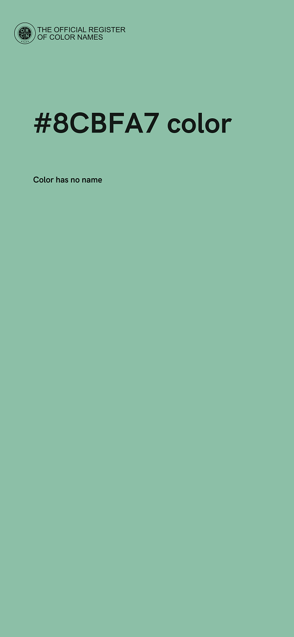 #8CBFA7 color image
