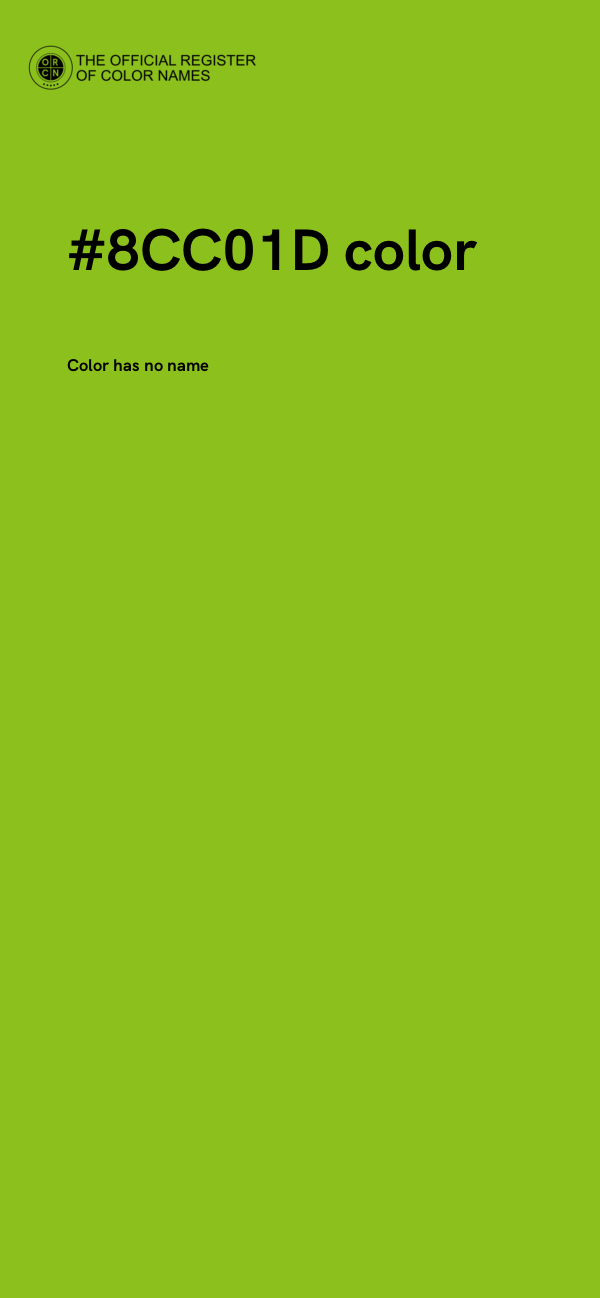 #8CC01D color image
