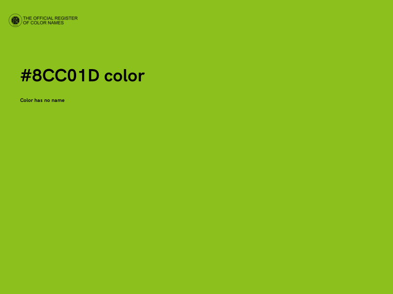 #8CC01D color image