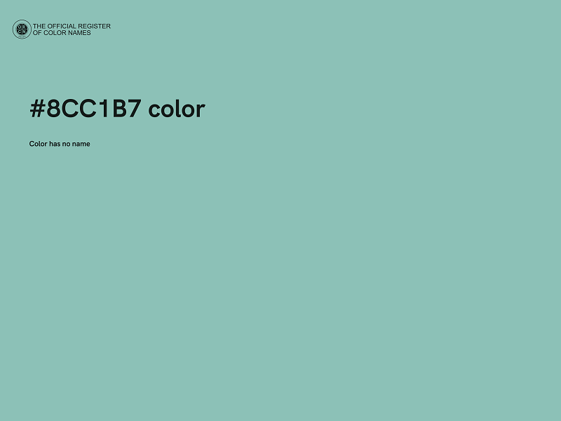 #8CC1B7 color image