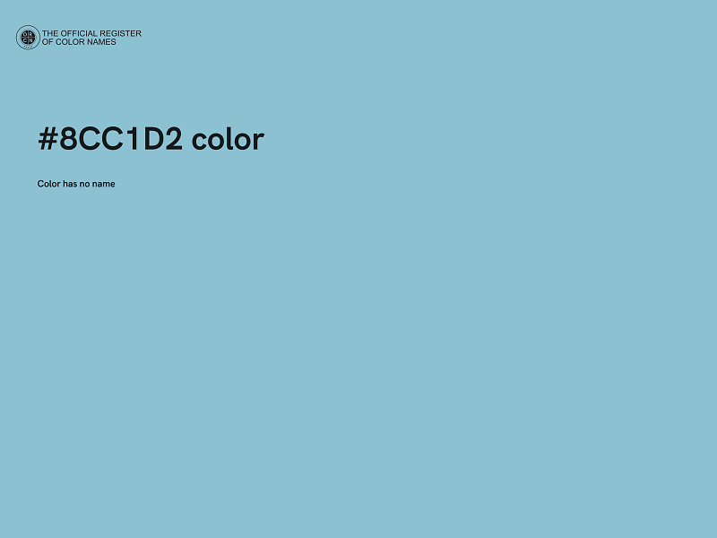 #8CC1D2 color image