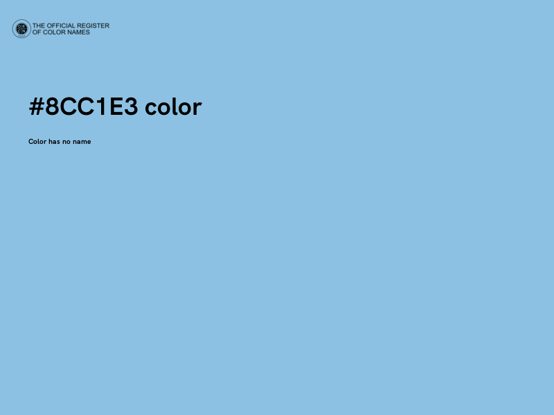 #8CC1E3 color image