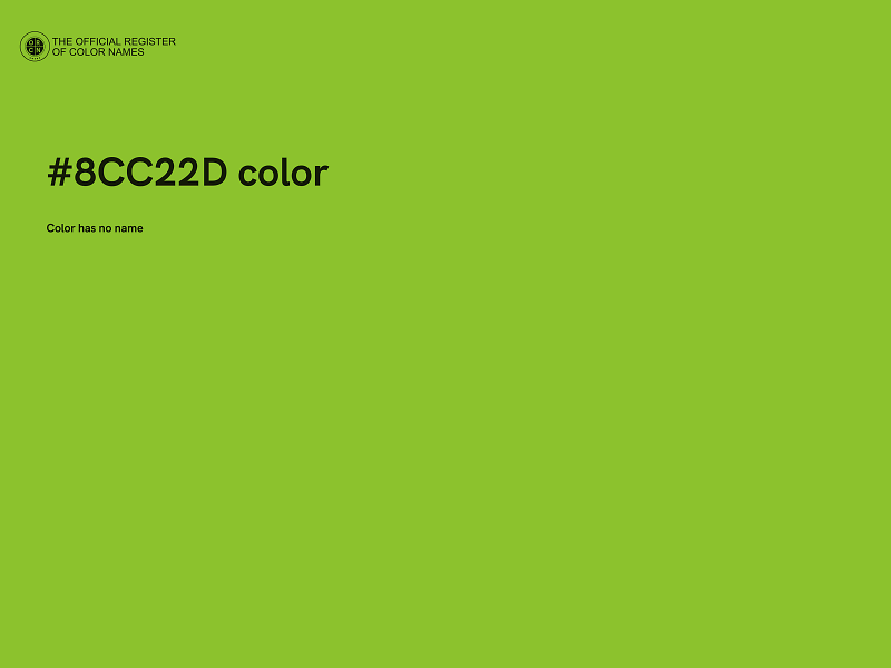 #8CC22D color image