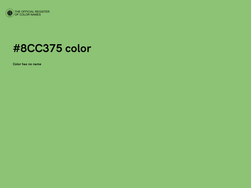 #8CC375 color image