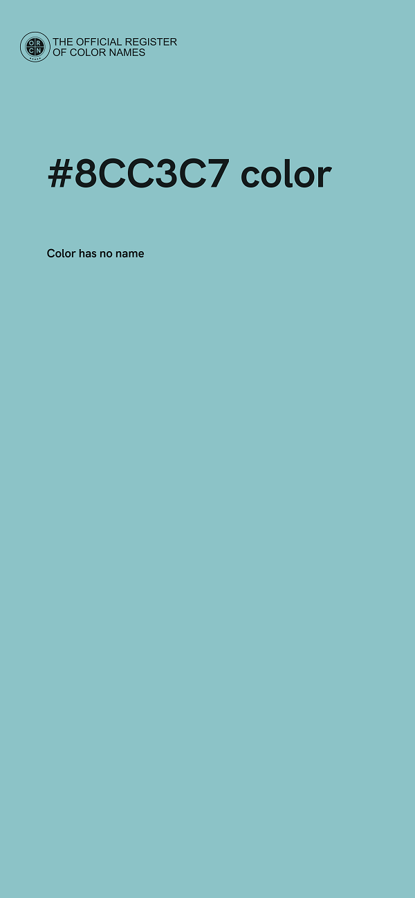 #8CC3C7 color image