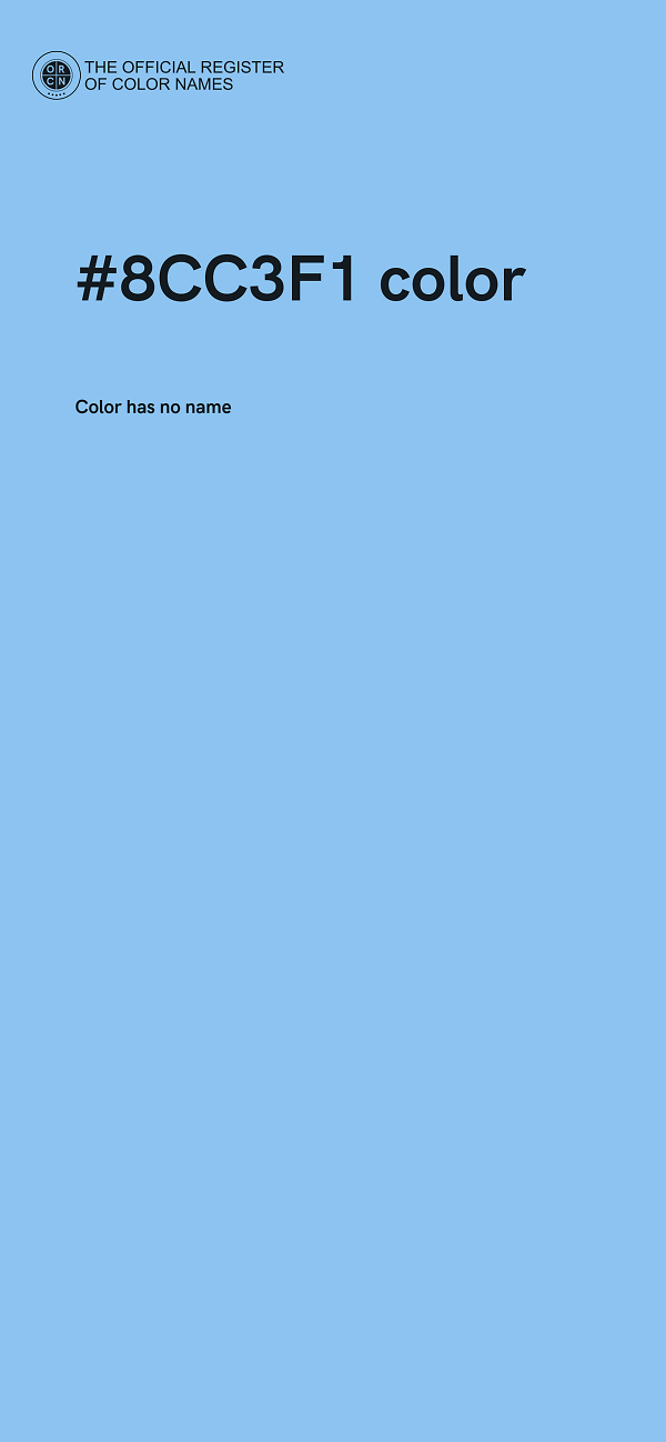 #8CC3F1 color image