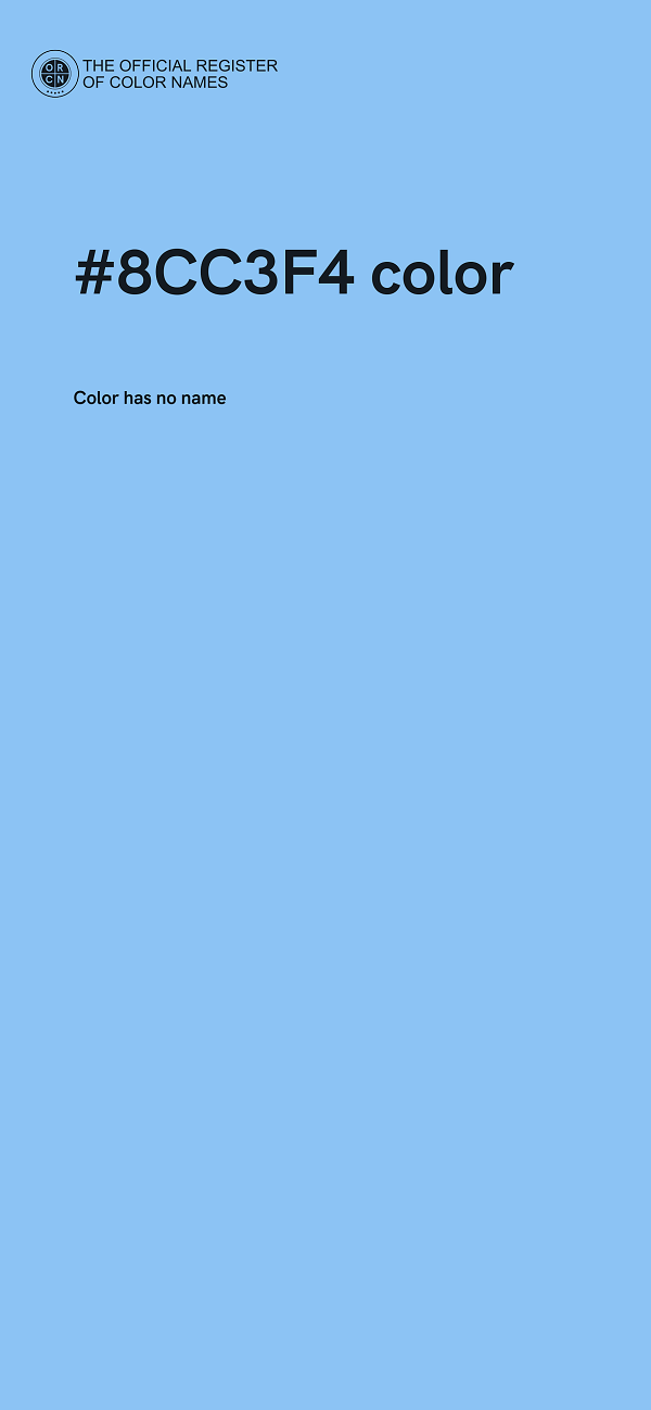 #8CC3F4 color image