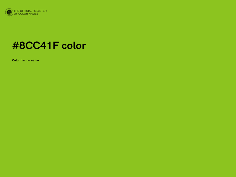 #8CC41F color image