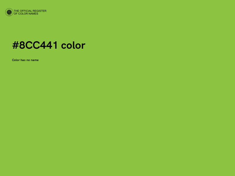 #8CC441 color image