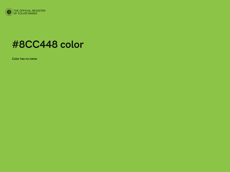 #8CC448 color image