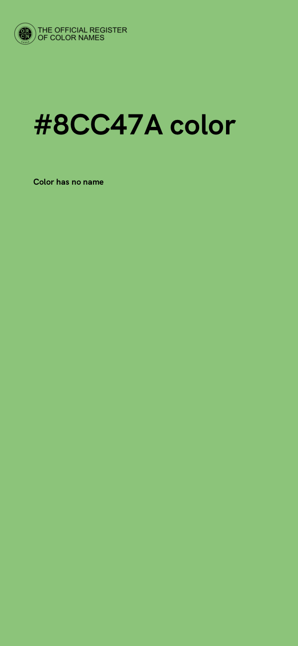 #8CC47A color image