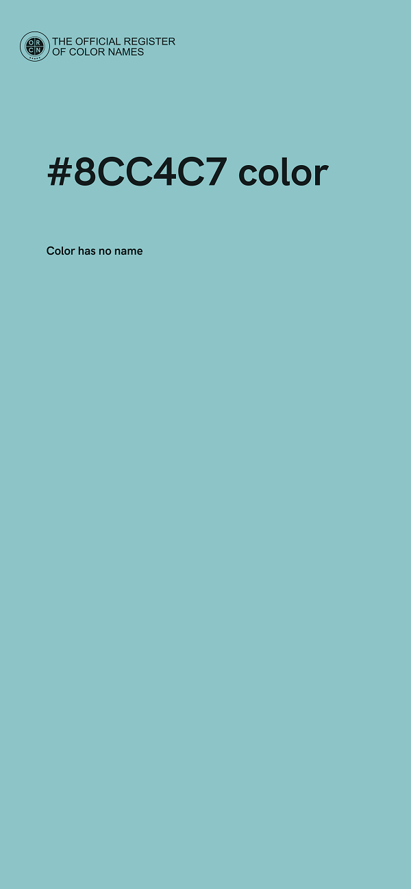 #8CC4C7 color image