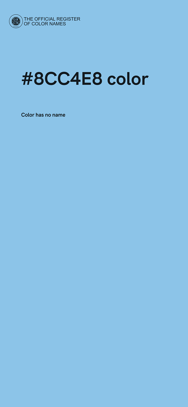 #8CC4E8 color image