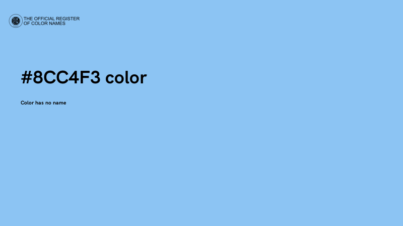 #8CC4F3 color image