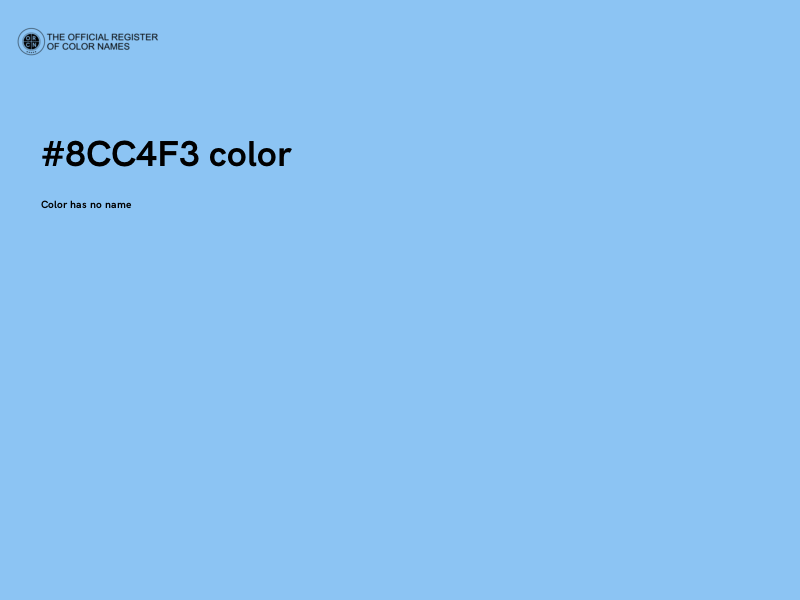 #8CC4F3 color image