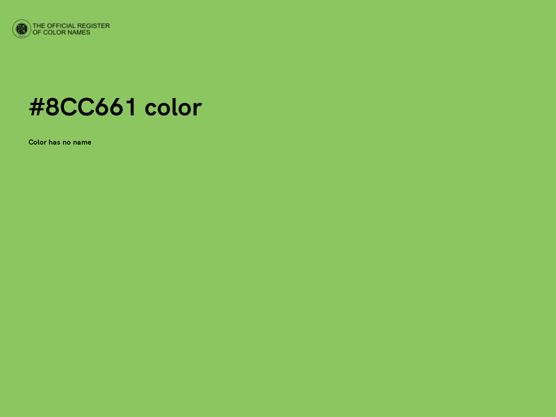 #8CC661 color image