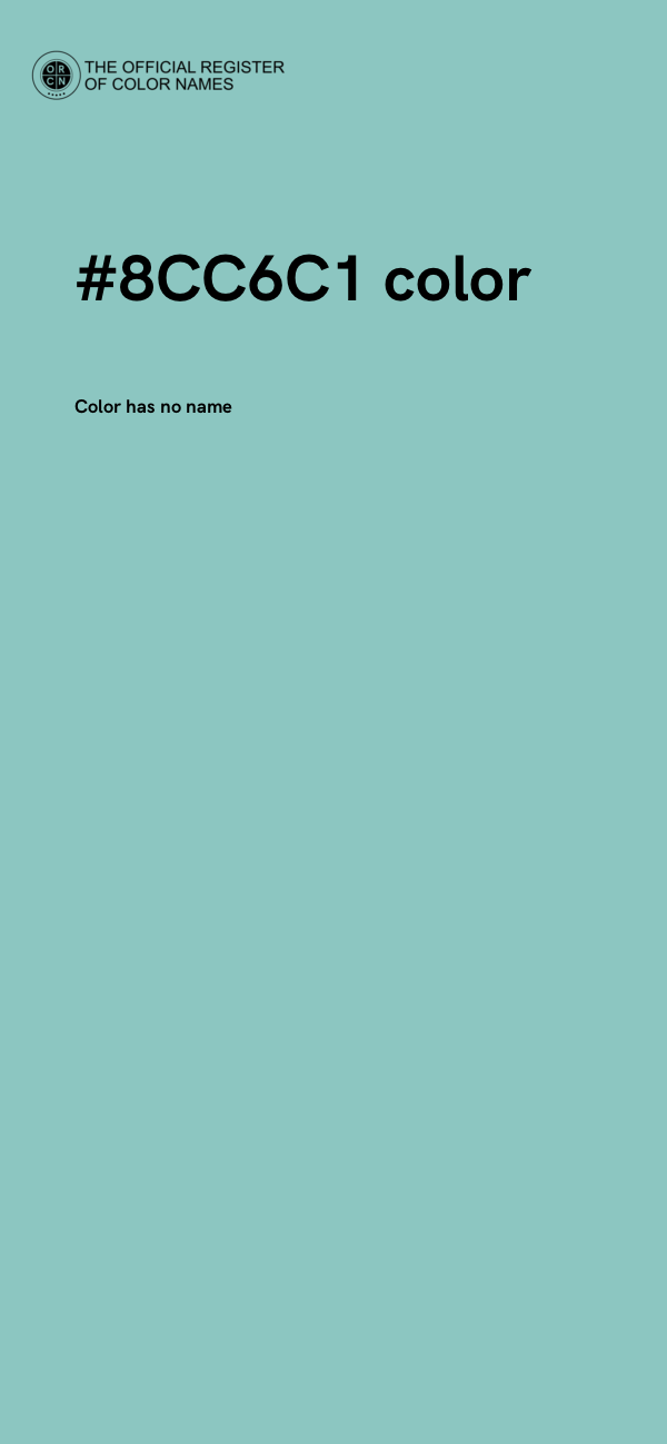 #8CC6C1 color image
