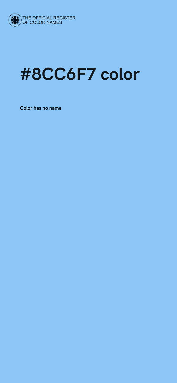 #8CC6F7 color image