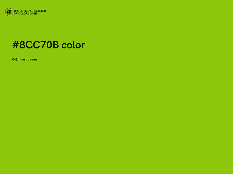 #8CC70B color image