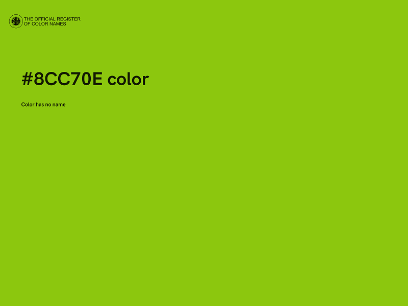 #8CC70E color image