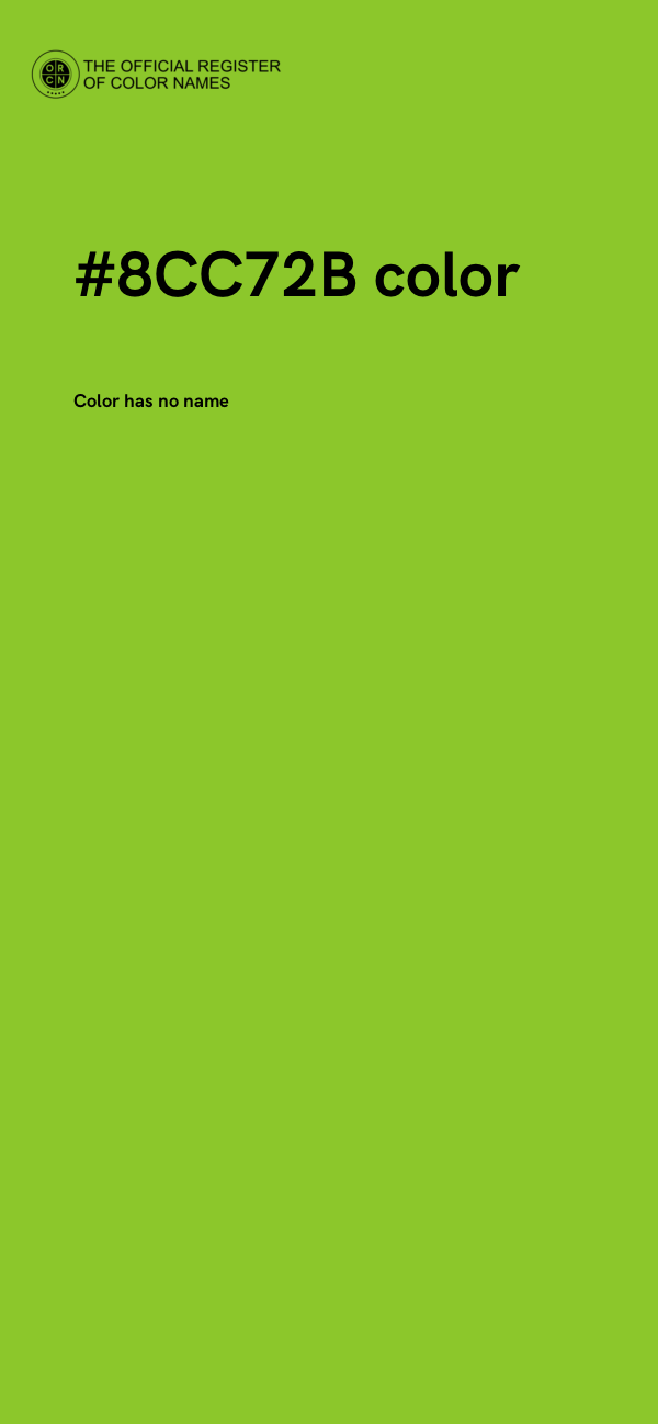 #8CC72B color image