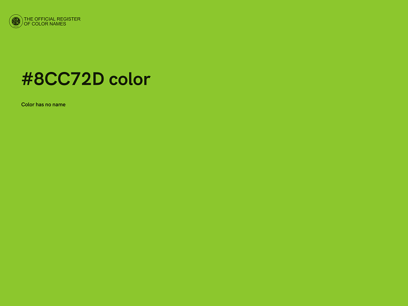 #8CC72D color image