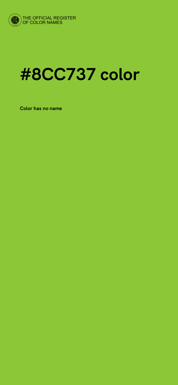#8CC737 color image