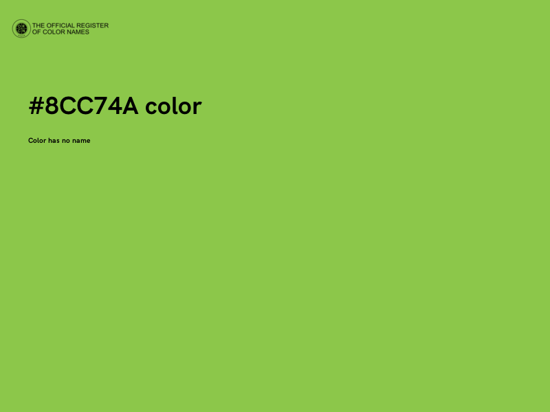 #8CC74A color image
