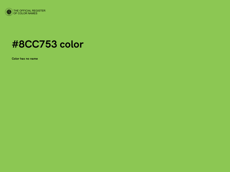 #8CC753 color image