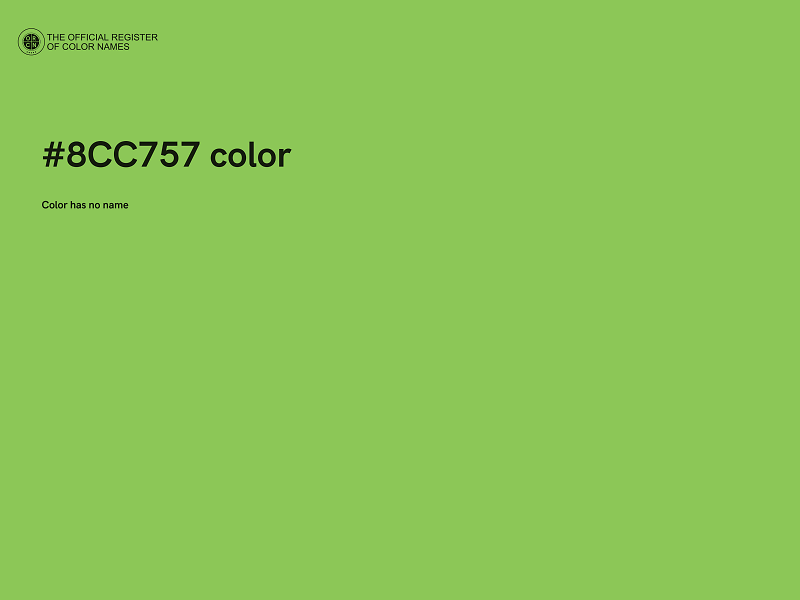 #8CC757 color image