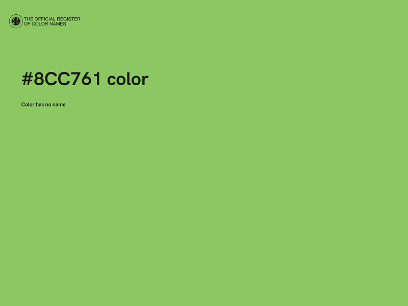 #8CC761 color image