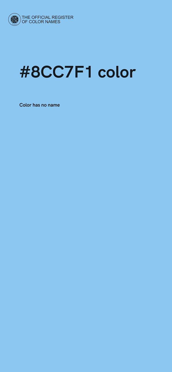 #8CC7F1 color image
