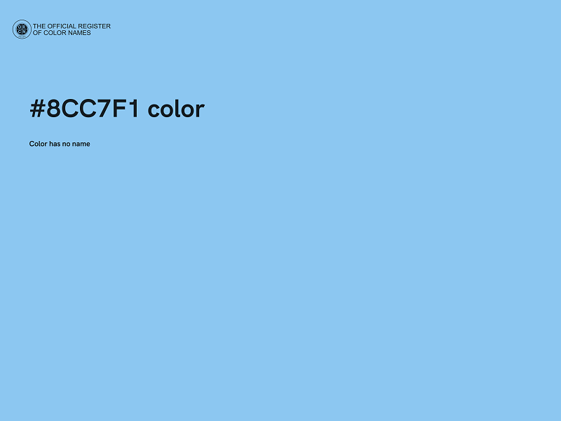 #8CC7F1 color image